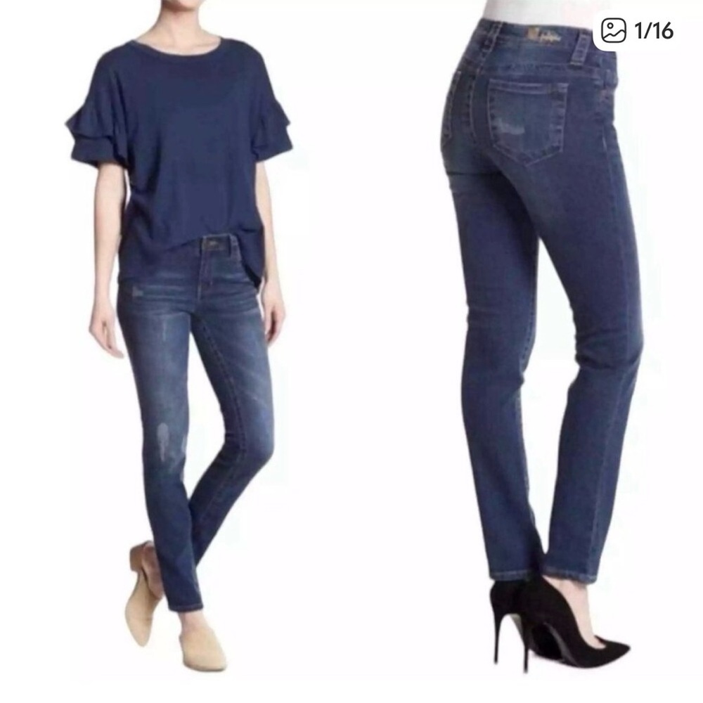 Kut From The Kloth Dark Blue Sammie Straight Leg Jeans